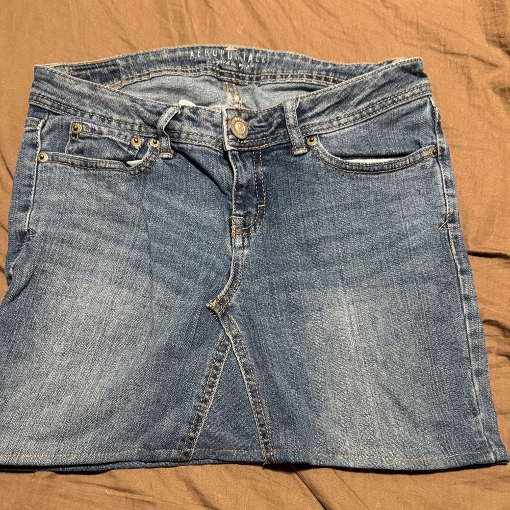 Aeropostale  Women's Blue Denim Skirt